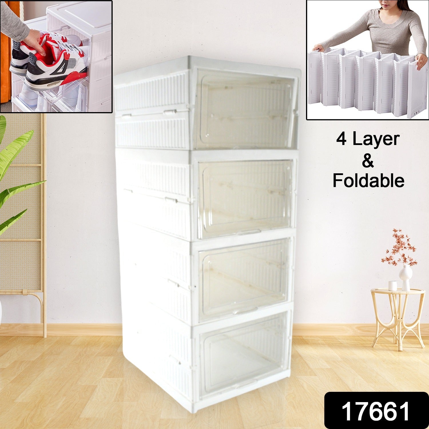Stackable Multifunctional Storage, for Clothes Foldable Drawer Shelf Basket Utility Cart Rack Storage Organizer Cart for Kitchen, Pantry Closet, Bedroom, Bathroom, Laundry (2, 3, 4, 5, 6 / Layer 1 Pc) Stackable Multifunctional Storage, for Clothes Foldable Drawer Shelf Basket Utility Cart Rack Storage Organizer Cart for Kitchen, Pantry Closet, Bedroom, Bathroom, Laundry (2, 3, 4, 5, 6 / Layer 1 Pc)
